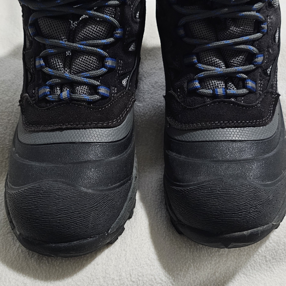 Khombu Black and Gray Rain & Snow Boots with Rubber Soles